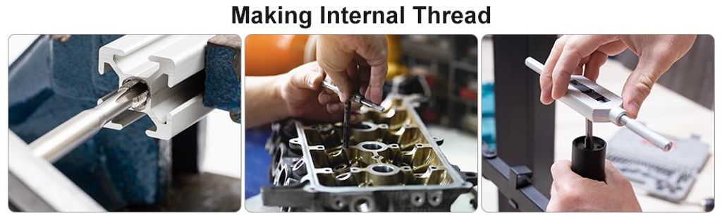 Linkshändiger Gewindebohrer-Halter mit verstellbarem Griff für metrische Gewindebohrer M6-M14, Gewindebohrer-Werkzeugkörper aus Druckguss