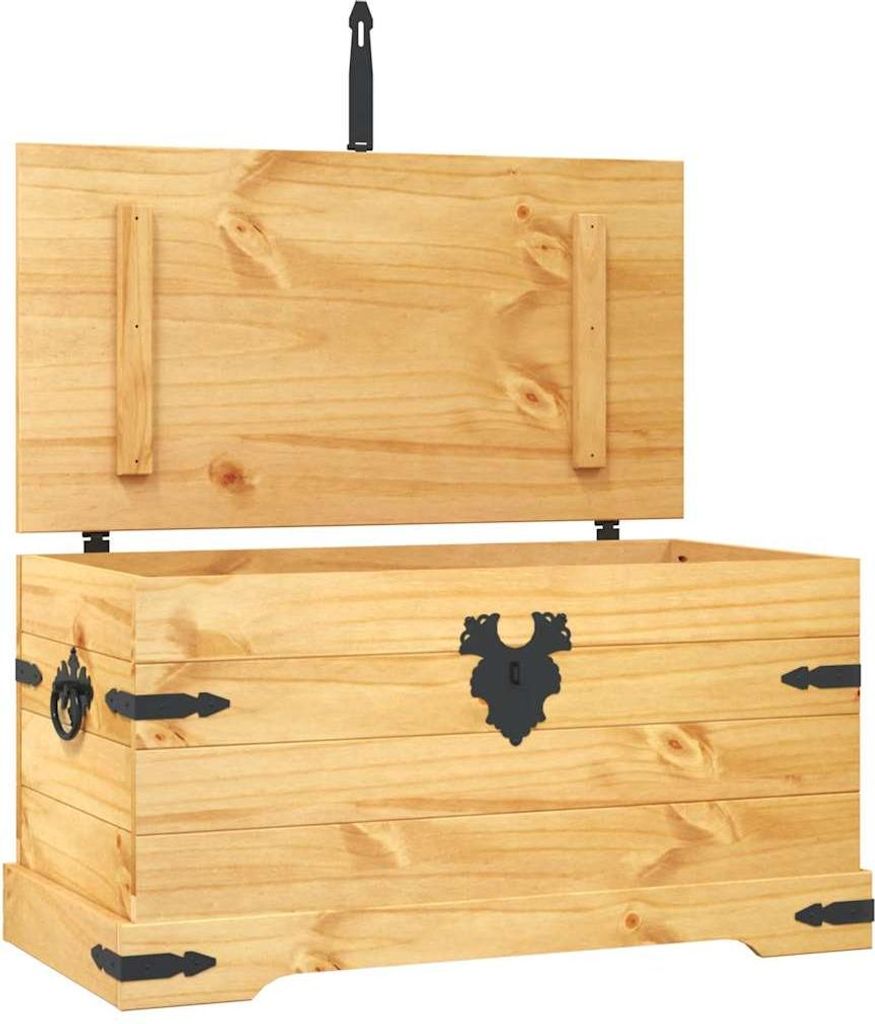 vidaXL Truhe Mexiko-Stil Kiefernholz 91x49,5x47 cm