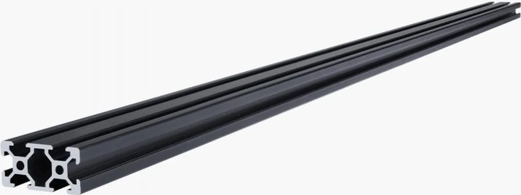 set di 5 profili in alluminio 1200 mm scanalatura a T 2040 - profilo in alluminio estruso, guida lineare anodizzata, profilo a scanalatura standard - per stampanti 3D, macchine CNC e incisioni laser fai da te, nero - 12