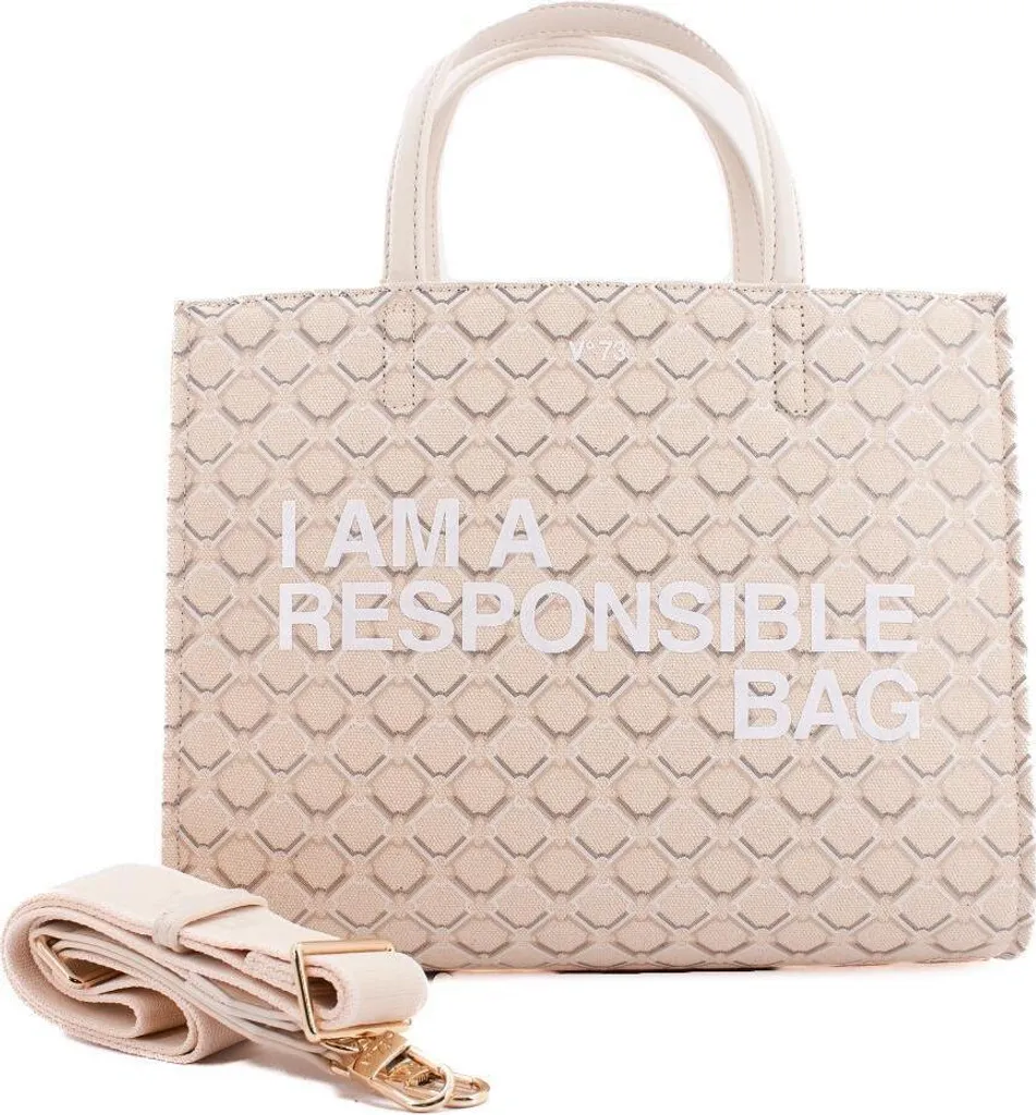 Sac V73 73bs7q901 Beige à Anses - Finition Luxe et Détails Or
