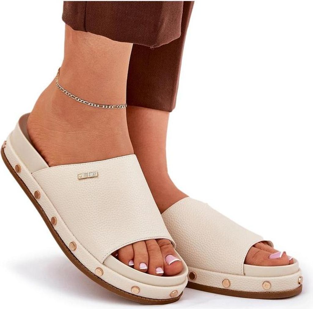 Damen Plateau-Sandalen Big Star NN274A746 Beige 38