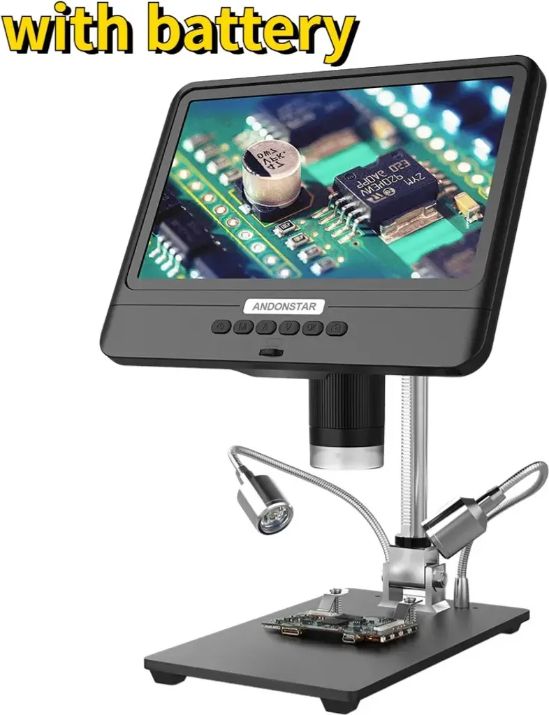 Loupe numérique écran LCD 8,5 pouces et microscope avec batterie