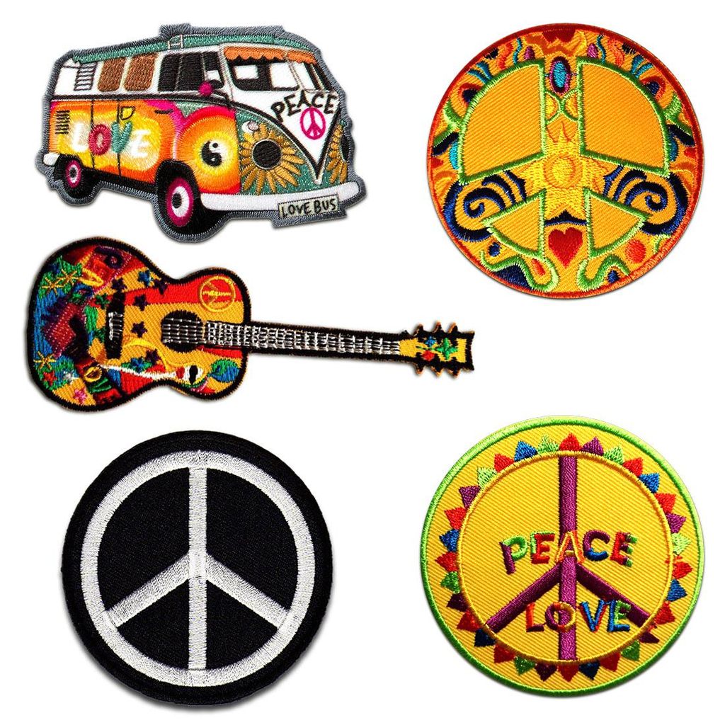 Hippie Set 5 kusů - nažehlovací nášivky, nažehlovací Obrázek produktu 