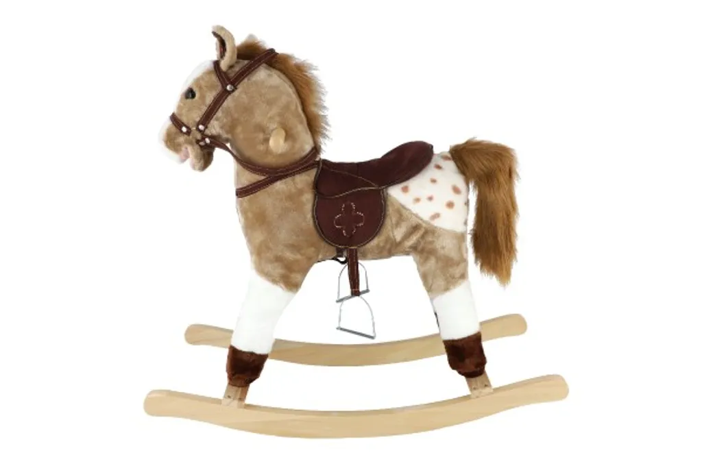 Cadeau idéal : Cheval à bascule interactif 71cm pour chambre d'enfant