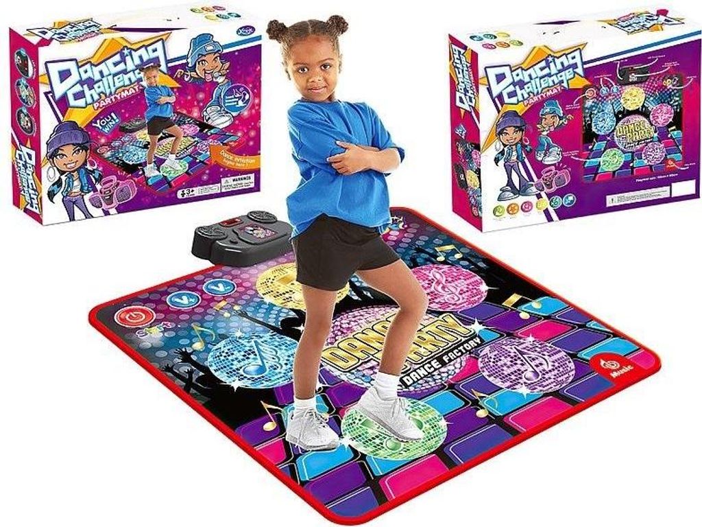 Tanečná podložka 90x90cm s batériami, LED svetlá Obrázok produktu 