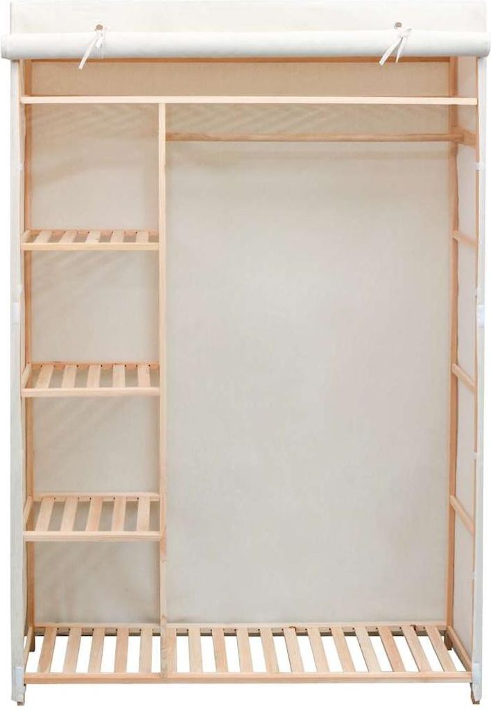 vidaXL Šatní skříň látka a borovice 110 x 40 x 170 cm Obrázek produktu 