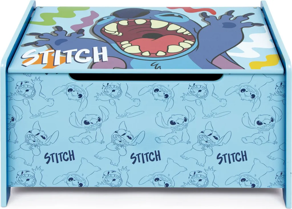 Coffre à jouets en bois Lilo & Stitch - Banc de rangement Disney 50cm