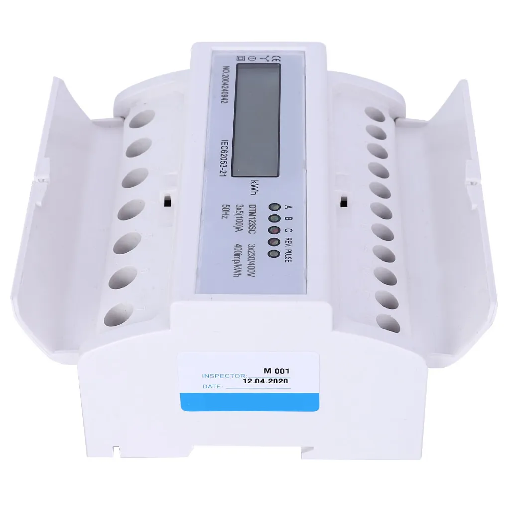 Compteur d'énergie triphasé 100A numérique KWh avec écran LCD - 2