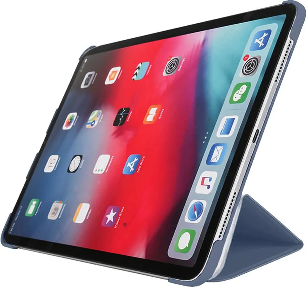 Smart case iPad Pro 12.9 pour le bureau Pomologic BookCase bleue