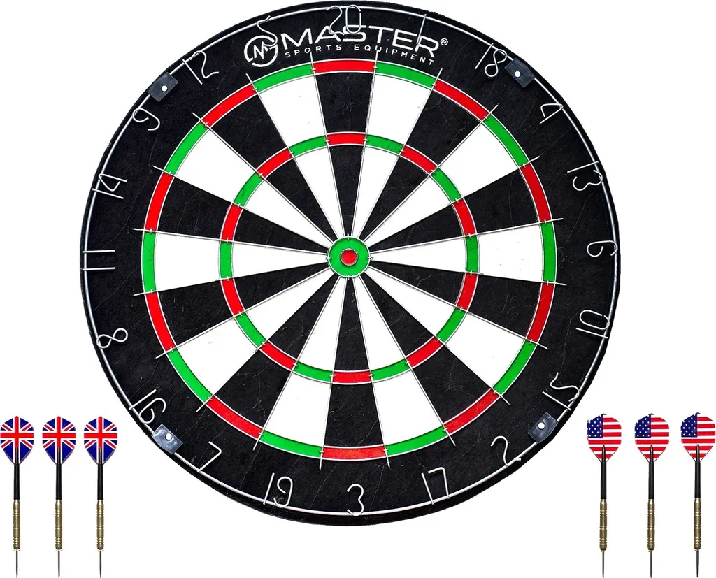 Cible fléchettes sisal MASTER Brésil 45cm - Jeu traditionnel robuste - 3