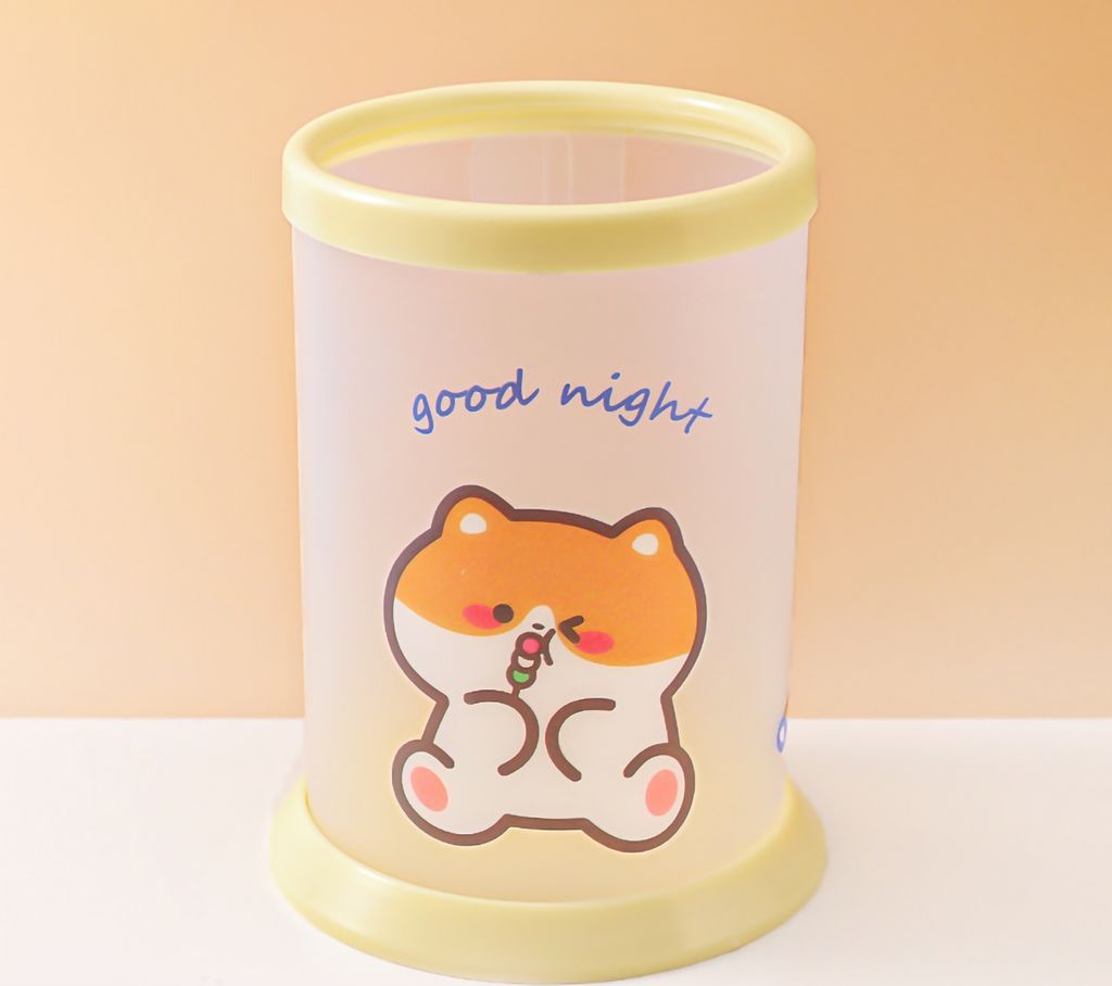 Klappstifthalter süßer Cartoon Round Student Office Desk Stationerie Aufbewahrungsbox Shiba Inu