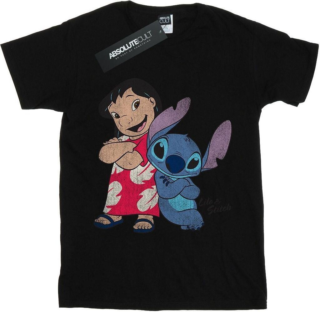 Lilo & Stitch - "Classic" T-Shirt für Mädchen BI603 (128) (Schwarz)