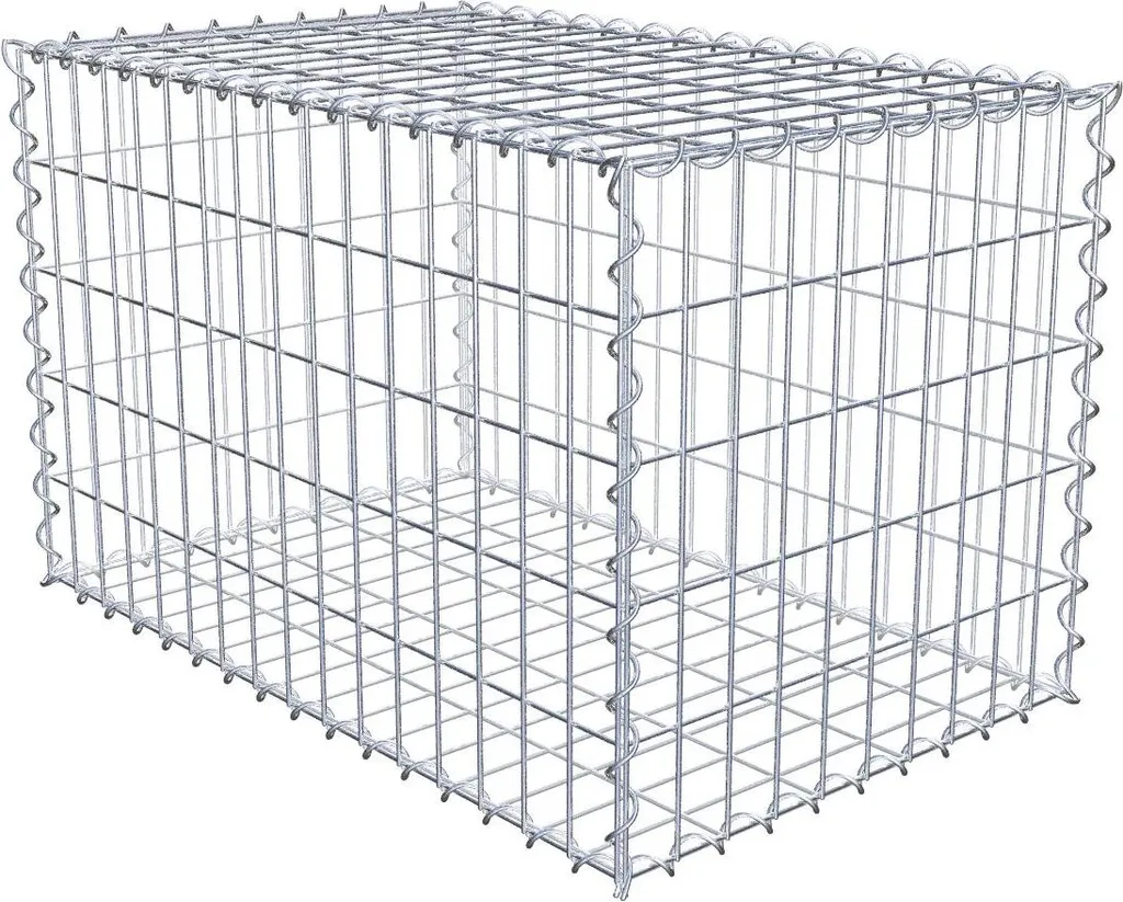 Gabion métallique avec maille serrée 5x10 cm et montage rapide spirale