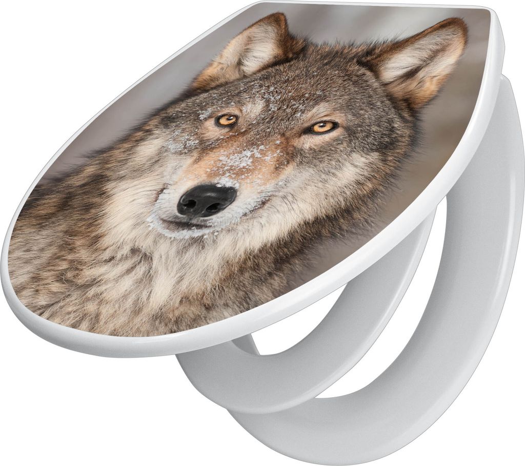 banjado Familien WC Sitz mit Absenkautomatik 37x44,5x5cm -Soraya - Klodeckel/Klobrille mit kindersitz aus hochwertigem Polypropylen - universeller ...