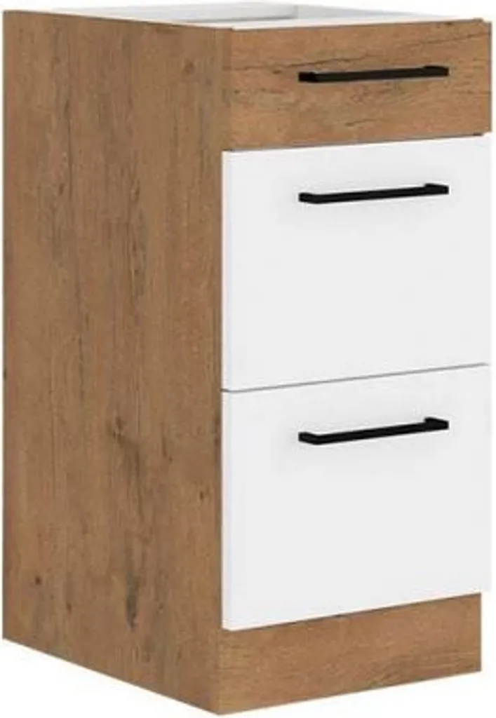 Mobile Cucina ZHILAN 40 cm Bianco Lucido | Prezzo Imbattibile Online