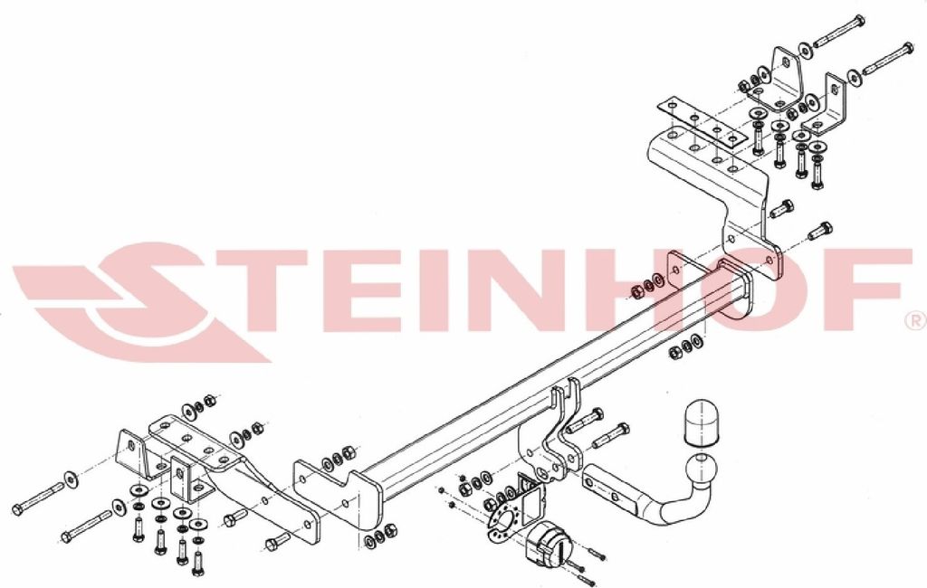 Z547245 Anhängerkupplung passend für MITSUBISHI Lancer 2008-2012 starr