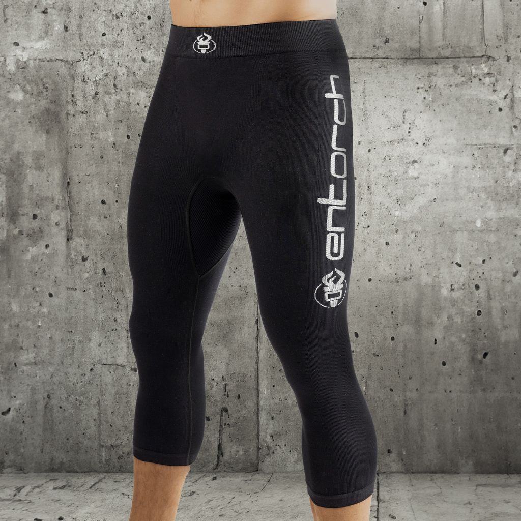 Muskelunterstützende Hose mit Schutz-Patch im Schritt und Produktbild 