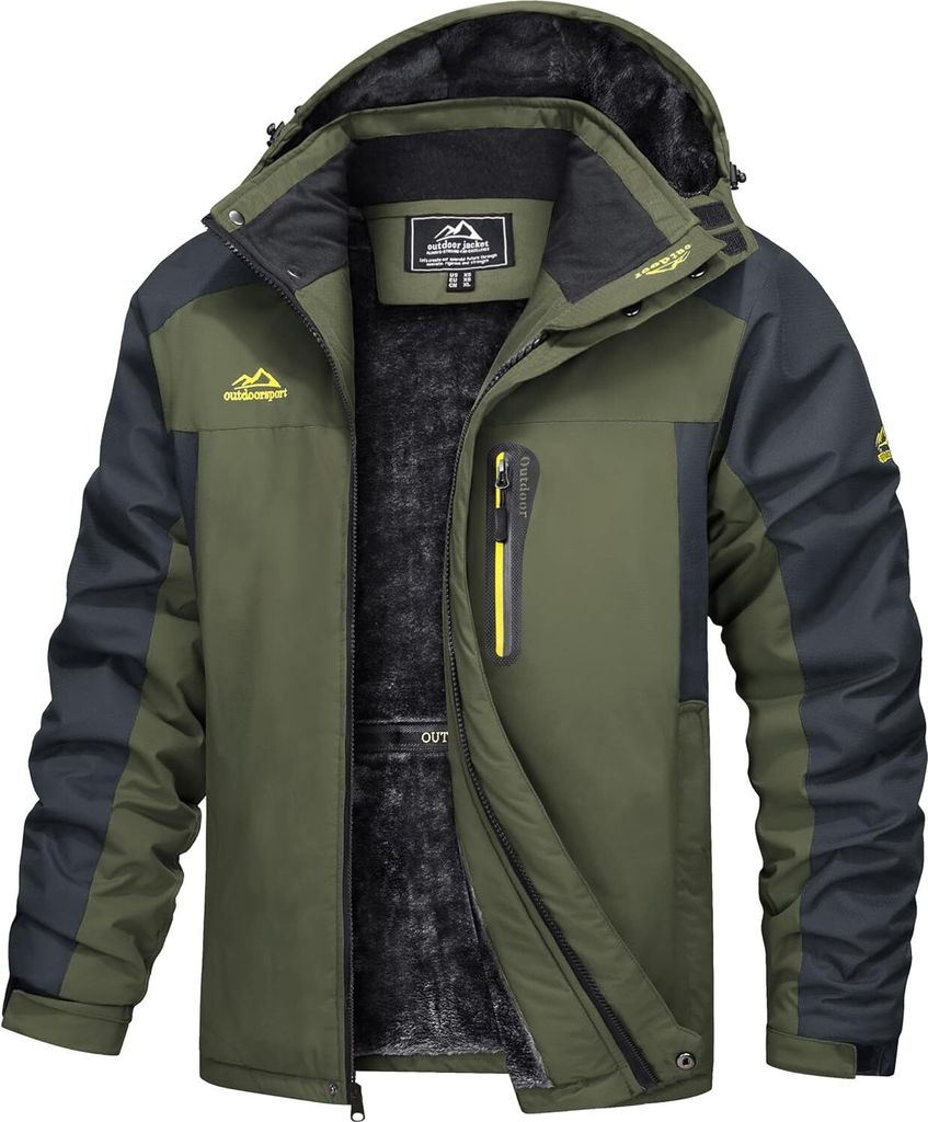 Warme Herren-Skijacke, gefütterte Winterjacke, wasserdichte Produktbild 1