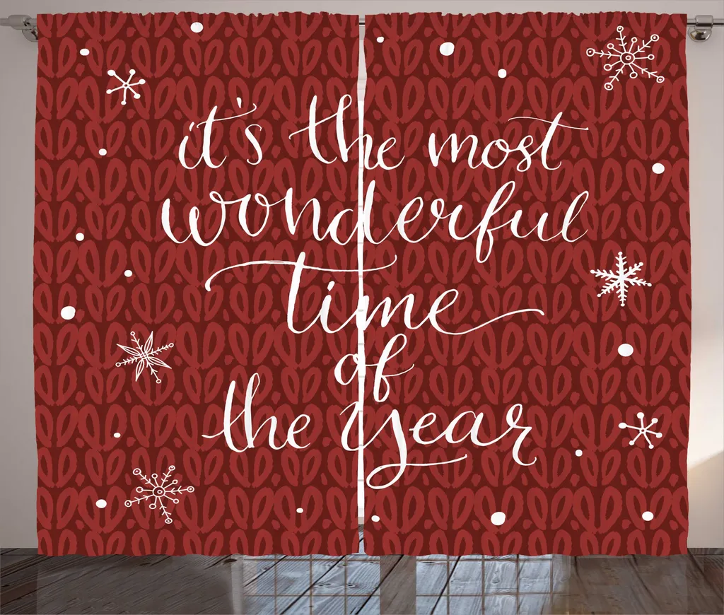 Tenda Lavabile Natale ABAKUHAUS 280x245 cm Fiocchi di Neve Rustici