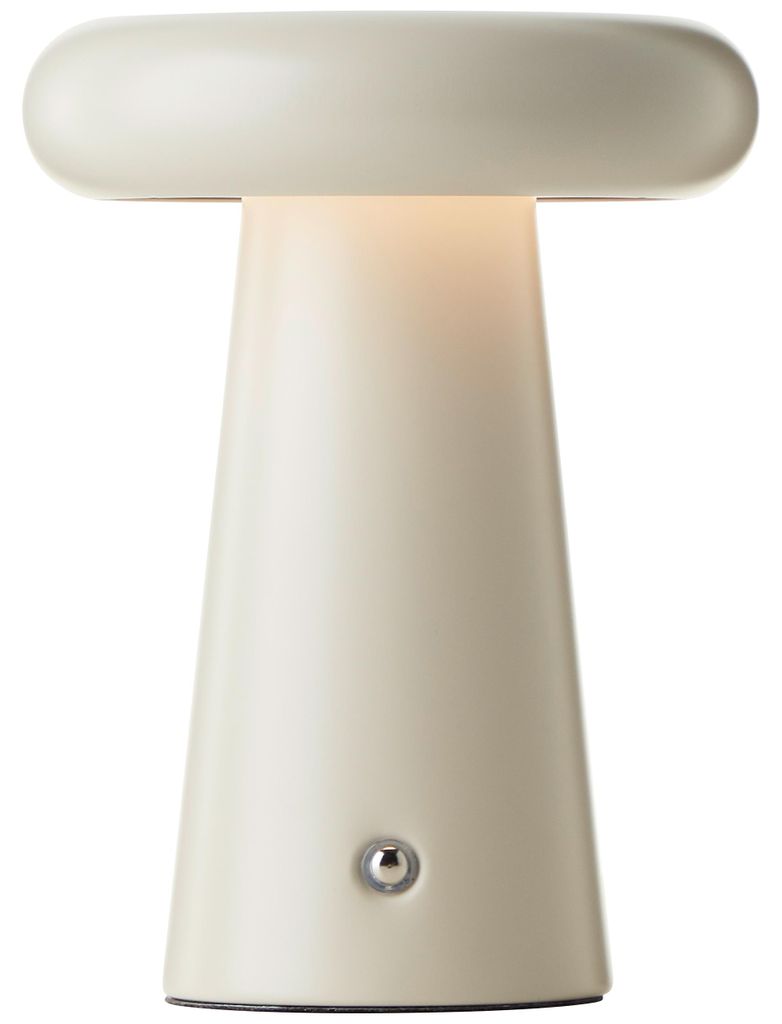 BRILLIANT zewnętrzna lampa stołowa 18,5 cm Muffin biały Zdjęcie produktu 