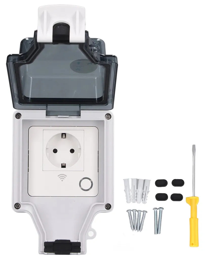 Prise extérieure WiFi pour jardin IP66 étanche 16A domotique mur