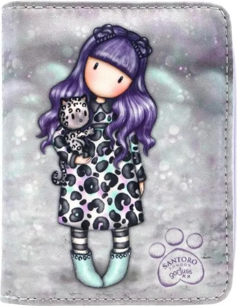 Portefeuille Gorjuss Smitten Kitten compact idéal pour un cadeau fille