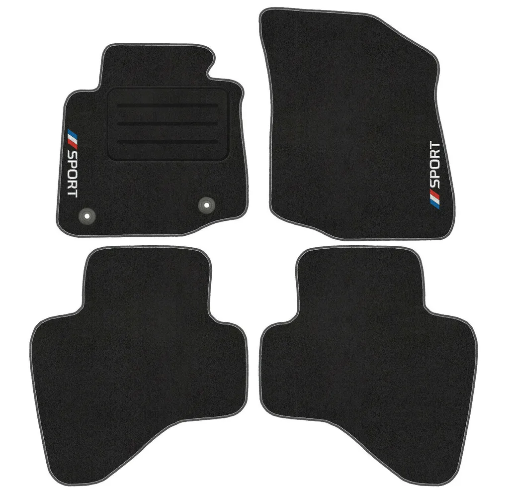 Set 4 Tappetini Sport Velluto Nero per Citroen C1 I 05-14 Nuovi - 3