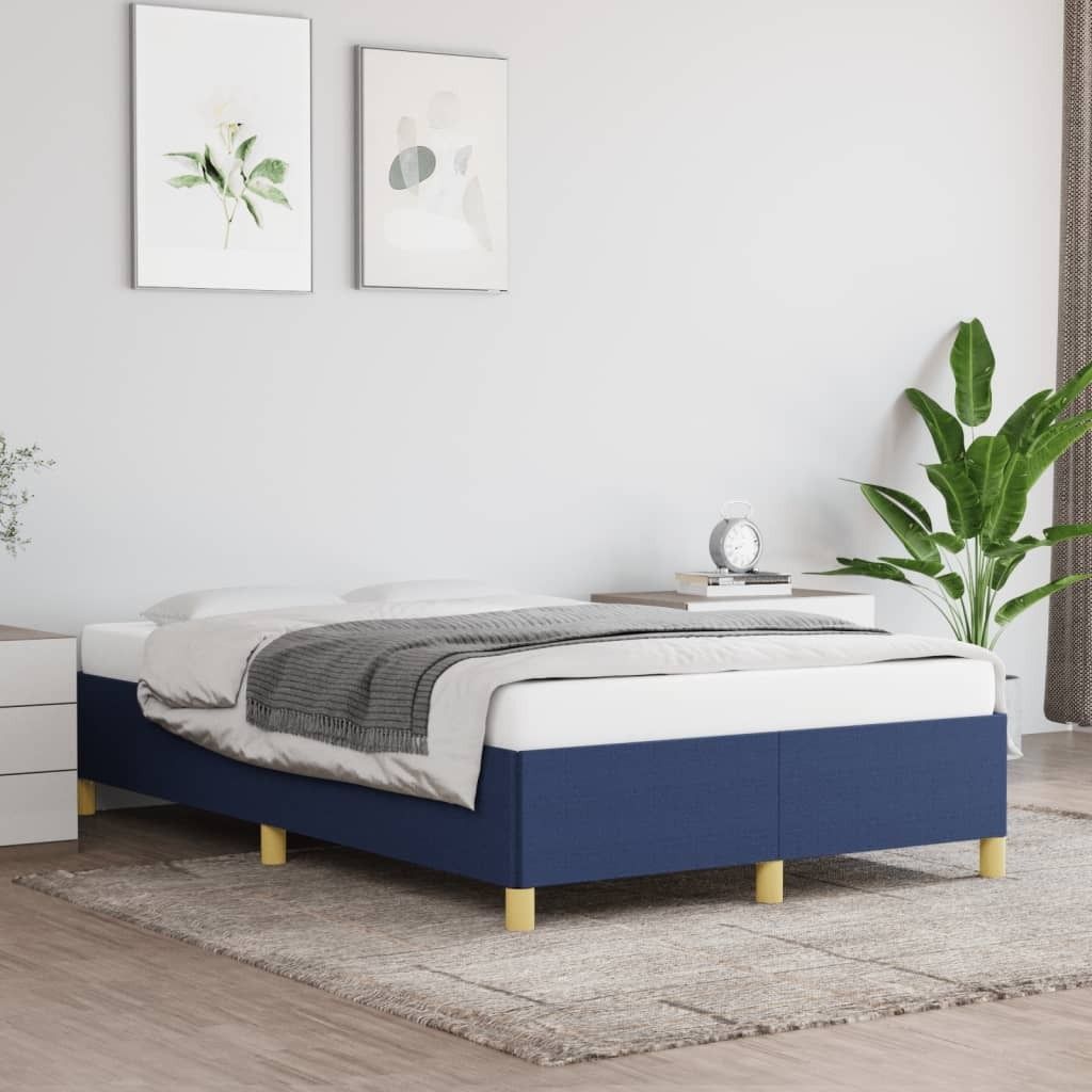 Maison Exclusive - Bettgestell ohne Matratze Blau 120x200 cm Stoff