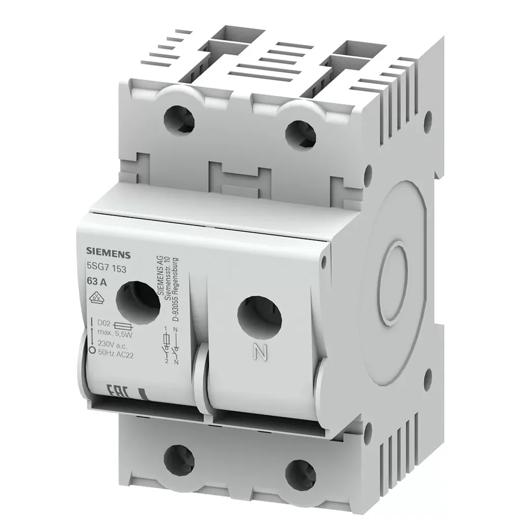 Siemens 5SG7153 MINIZED 63A D02 - Sezionatore 1P+N Alta Efficienza