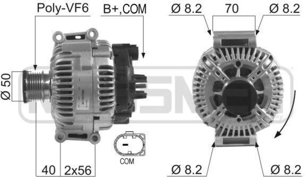 Alternateur ERA 210614A pour Mercedes Viano Vito et Sprinter W906 OE