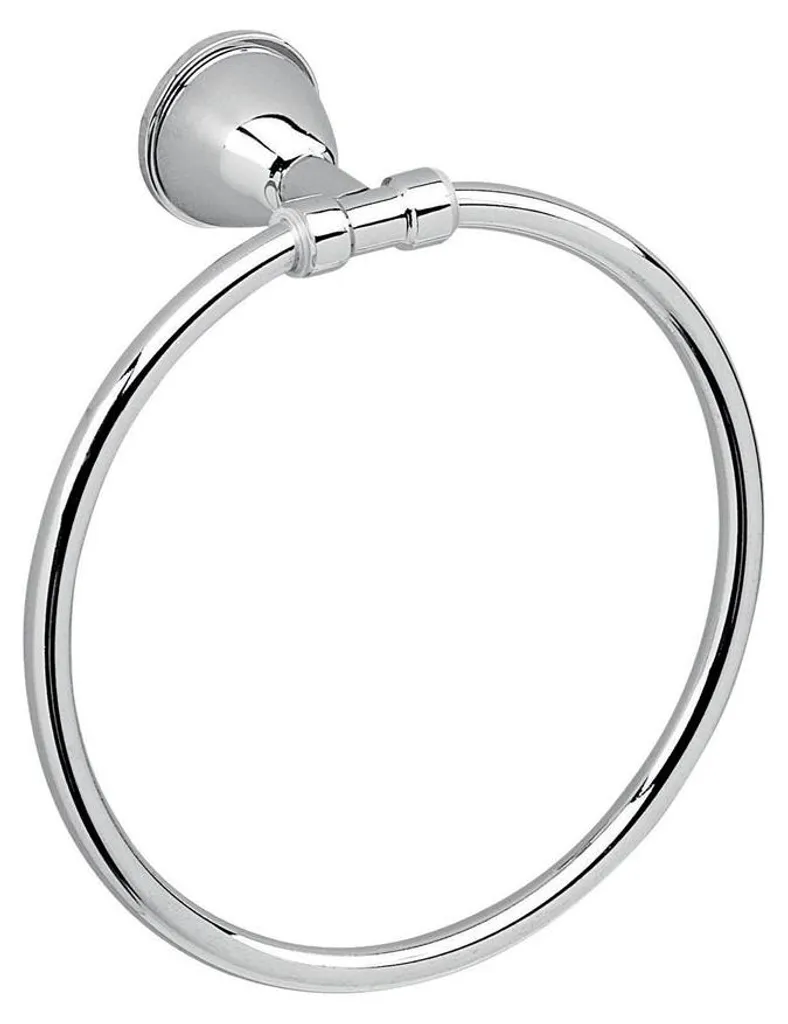 Porte-serviette anneau 17cm en acier chrome anticorrosion gain de place