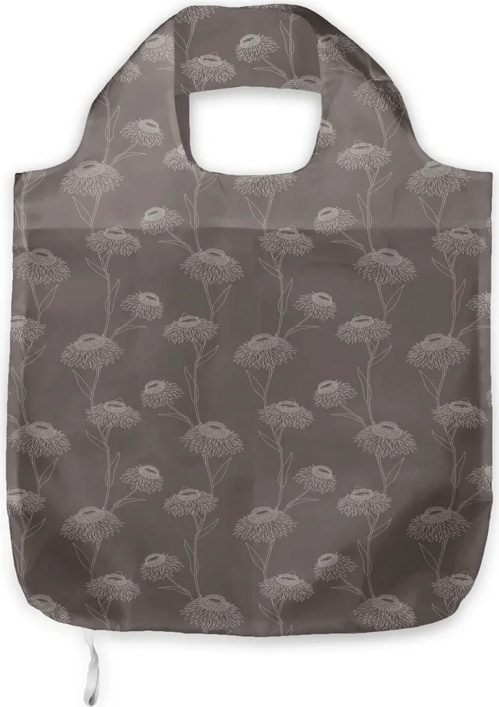 Idea Regalo: Borsa Tote ABAKUHAUS Chrysanthemum - Tortora Elegante