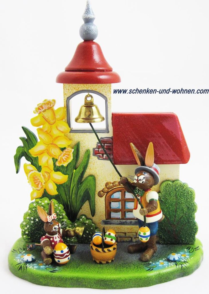 Hubrig - Hasenland "Osterglockenläuten" ca.14 x 18 cm