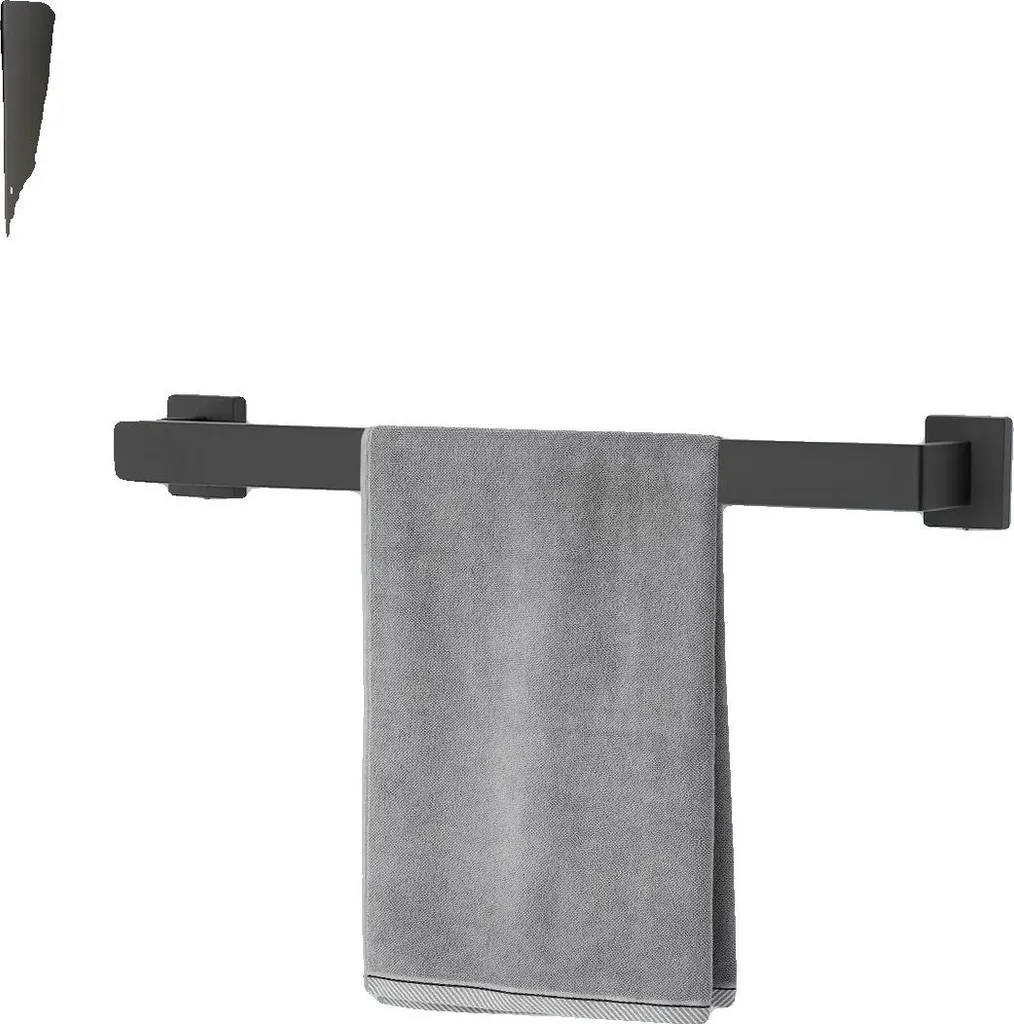 Porte-serviettes noir mat 60 cm acier inox 201, pack de 20 unités murales