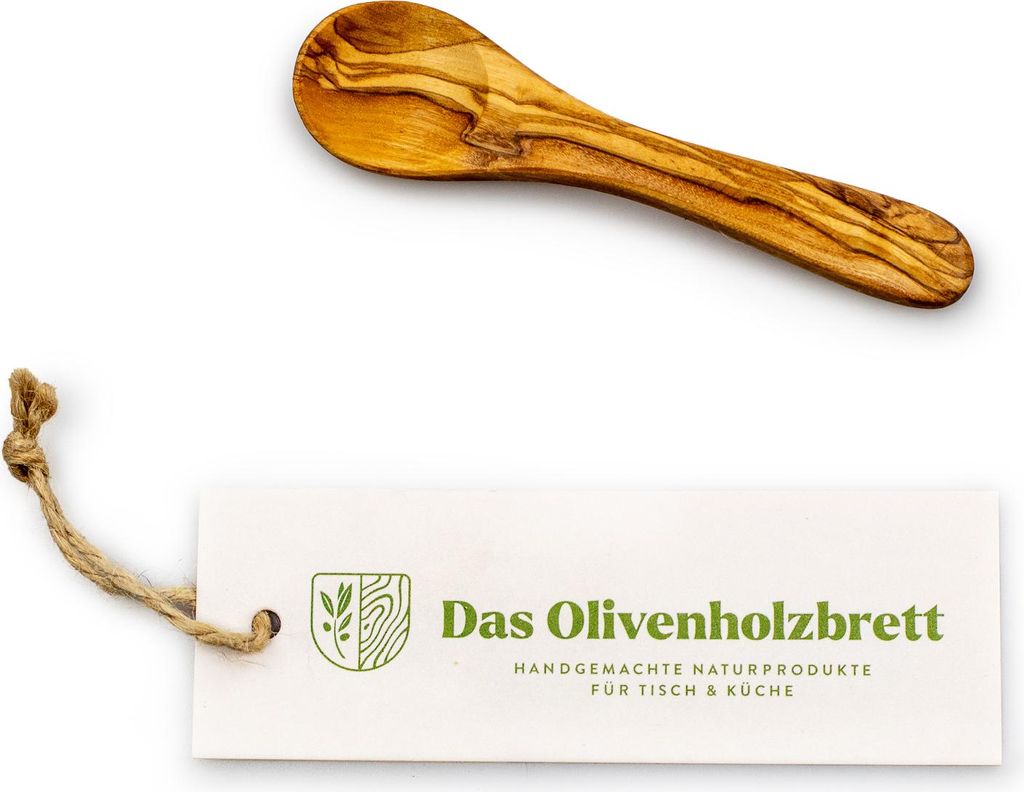 Zuckerlöffel, Teelöffel aus Olivenholz 12cm