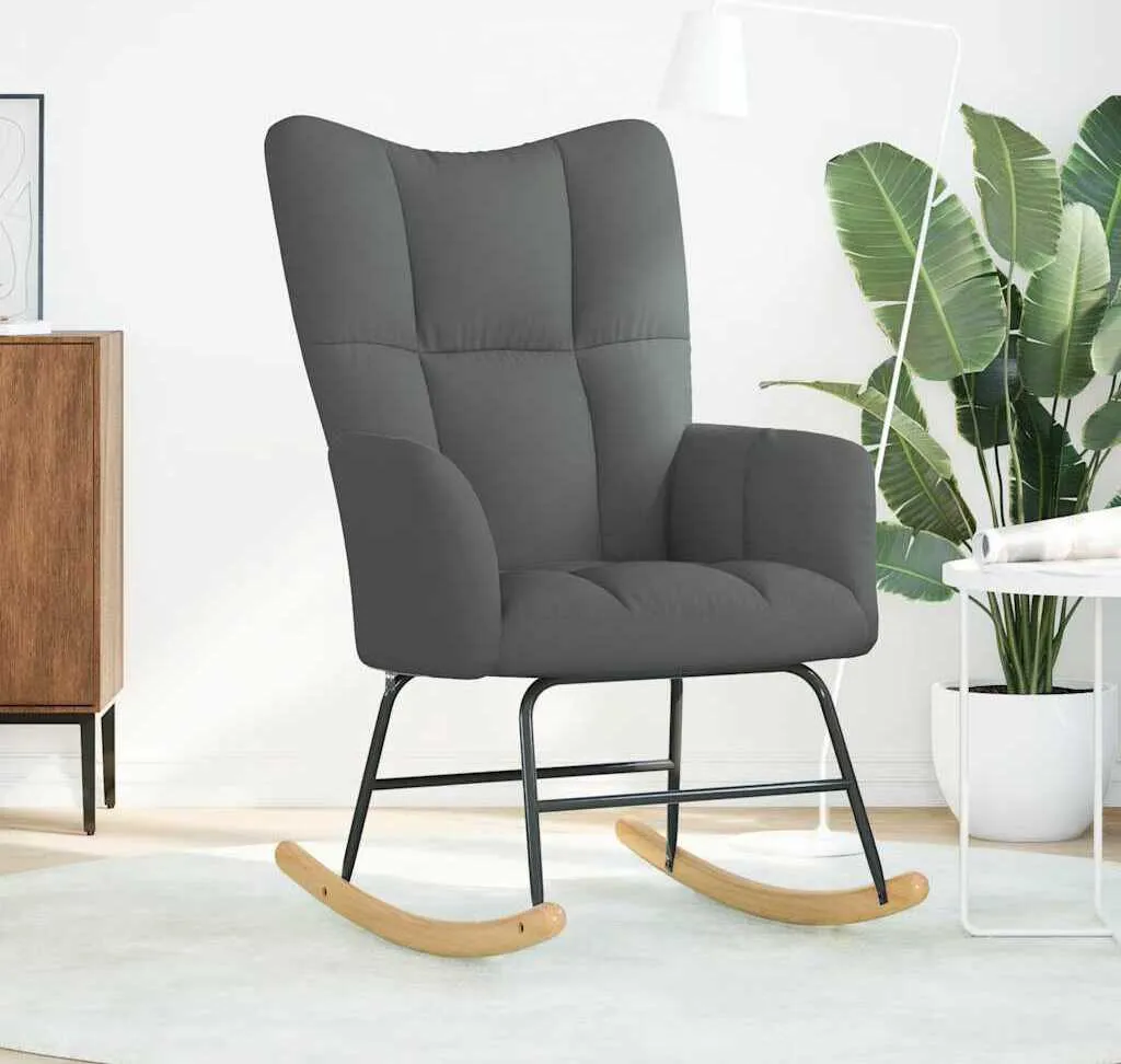 Sedia a Dondolo SYFAX™: Crea il tuo Angolo di Pace Grigio Scuro