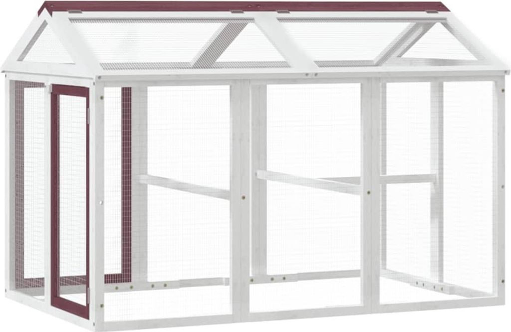 vidaXL Skříň pro volný výběh Mocha 141x94x104 cm Borovicový Obrázek produktu 