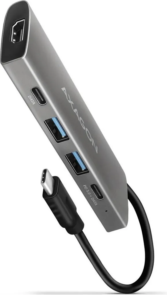 Station d'accueil USB-C Multiport AXAGON 5-en-1 HDMI et USB 10 Gbits/s