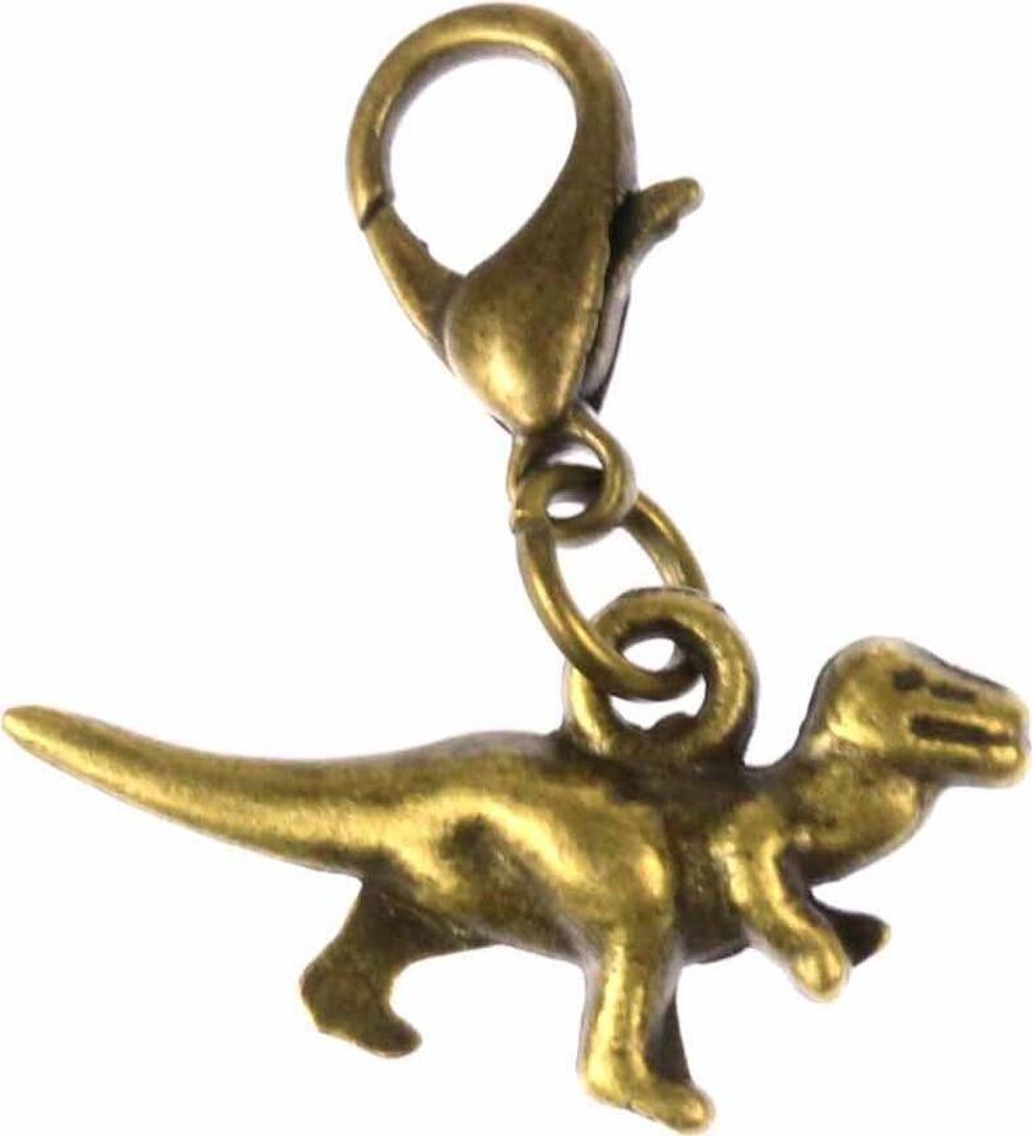 Dino Charm Anhänger Tyrannosaurus Rex Miniblings Charms Dinosaurier T-Rex Bronze