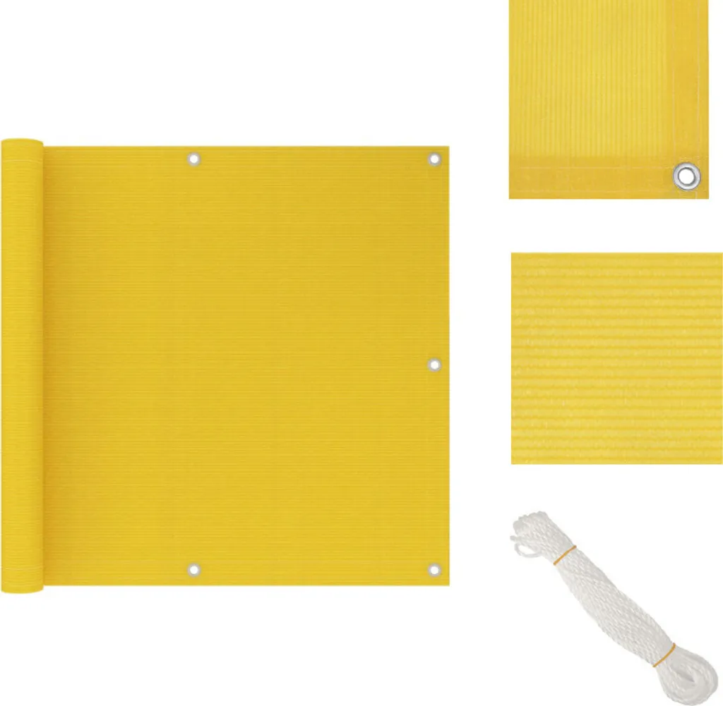 vidaXL Schermo Privacy Balcone Giallo 90x300 cm HDPE | Alta Resistenza