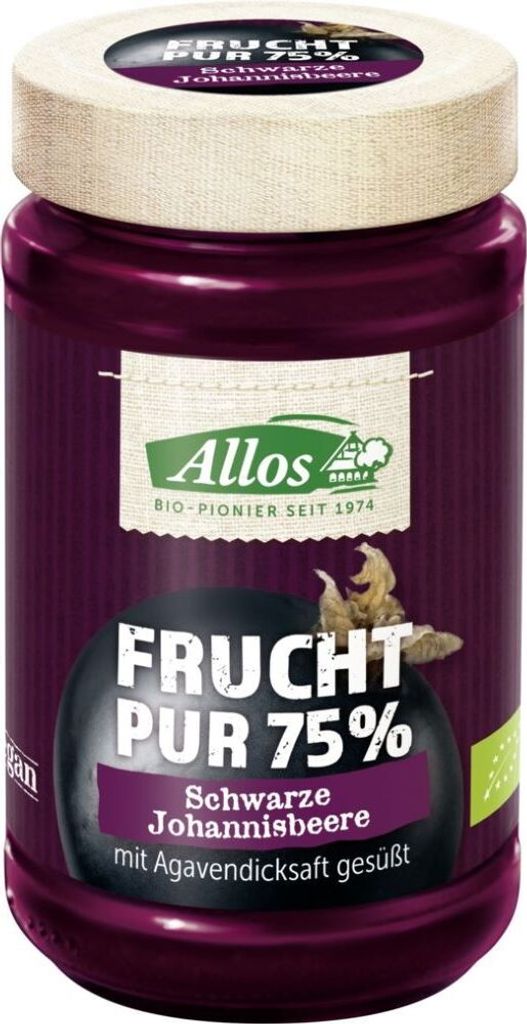 Allos - Frucht Pur 75%  Schwarze Johannisbeere - 250g Produktbild 