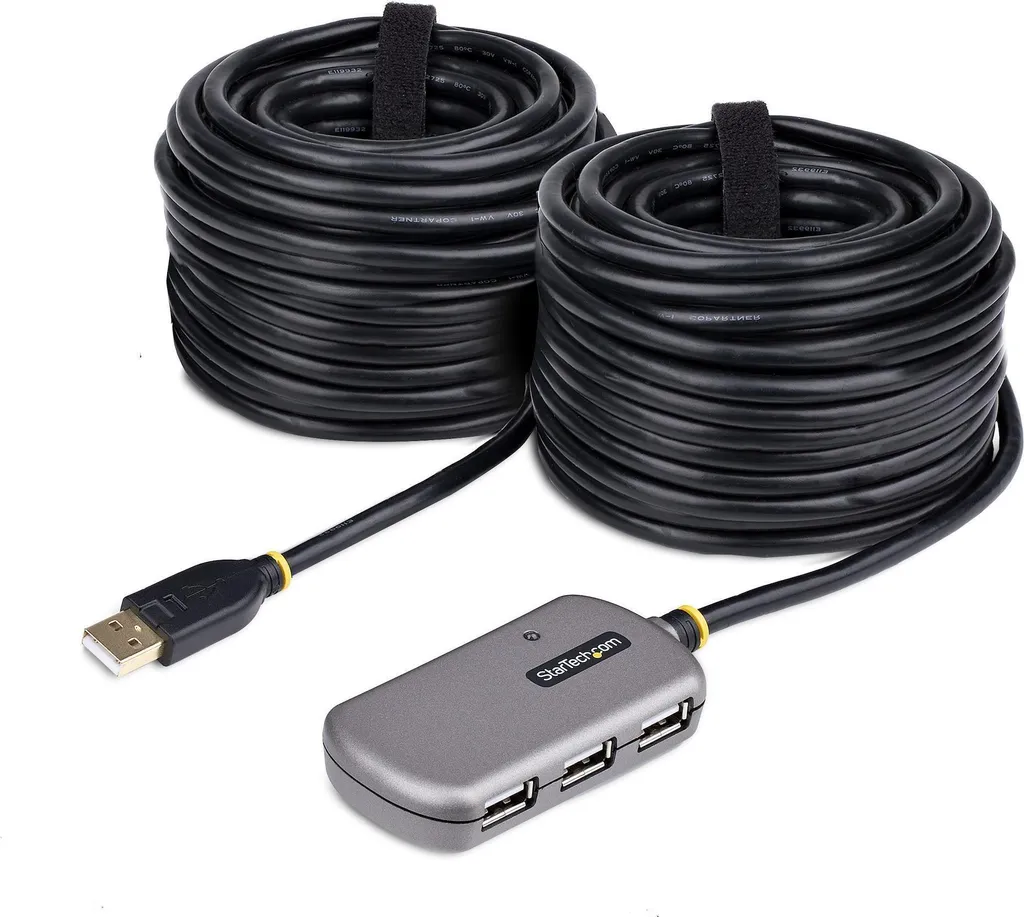 Finissez-en avec les Pertes de Signal : Rallonge USB Active 24m 4 Ports