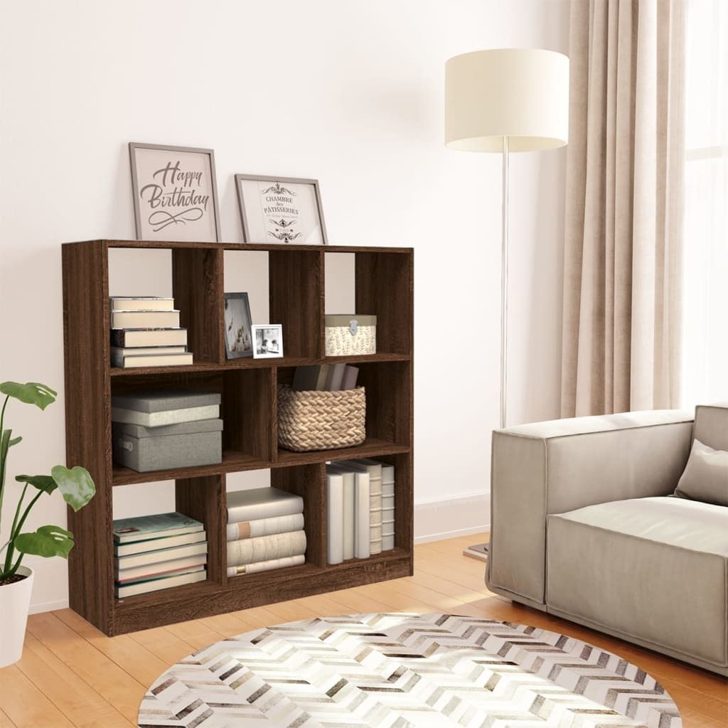 The Living Store Bücherregal Braun Eichen-Optik 97,5x29,5x100 cm Holzwerkstoff