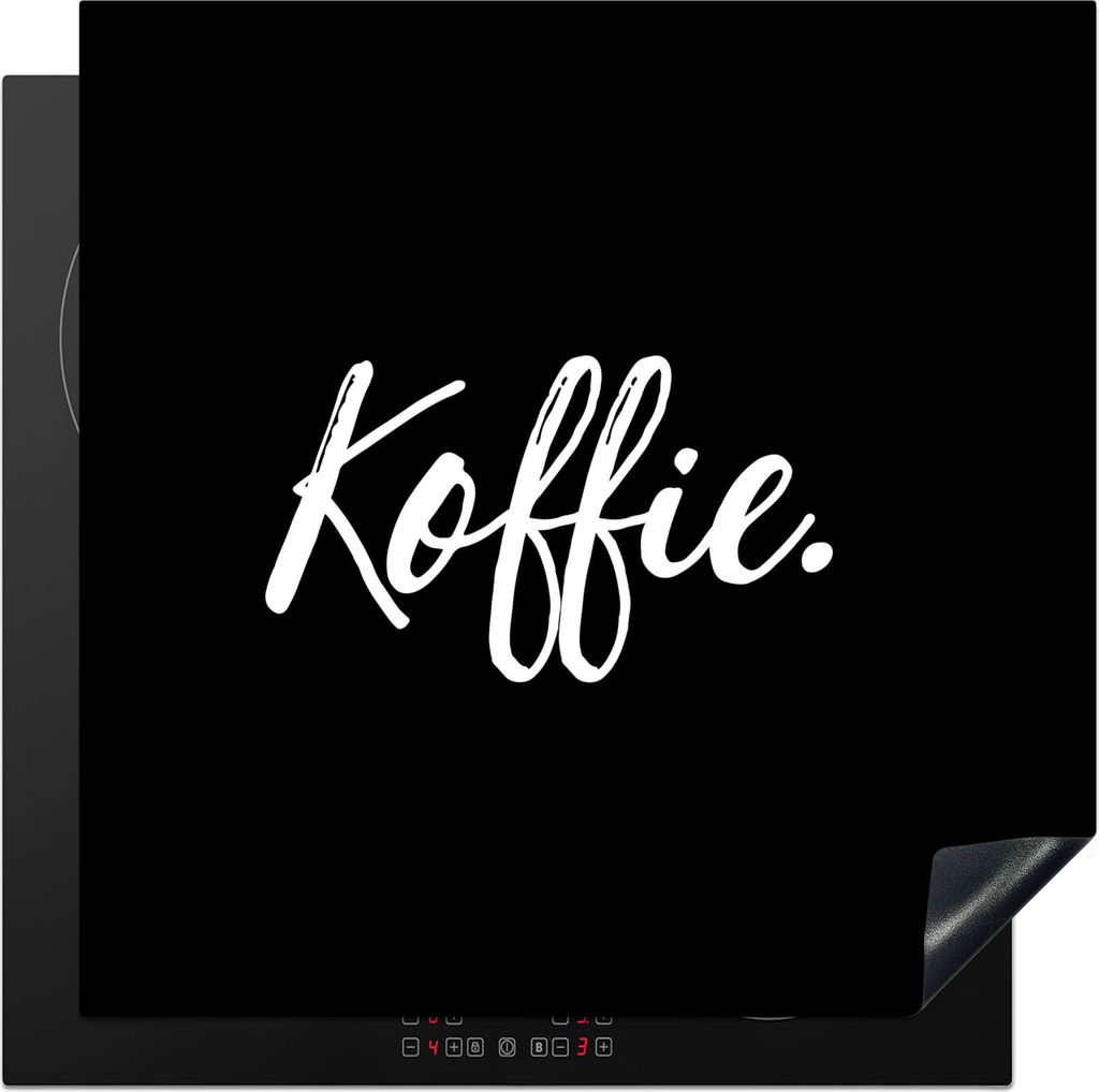 KitchenYeah Herdabdeckplatte Kaffee - Sprichwörter - Koffein - Zitate , 78x78cm, Küche Deko, Glaskeramikkochfeld Herdabdeckung, Abdeckplatte f...