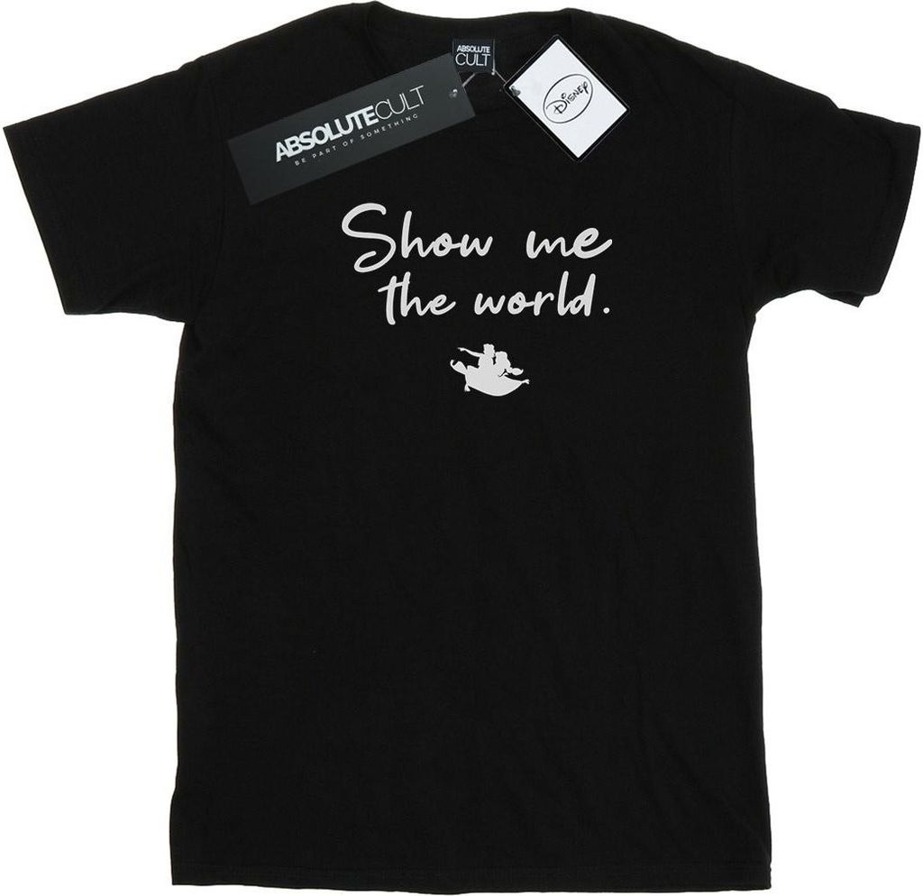 Disney - "Show Me The World" T-Shirt für Damen BI17314 (XL) (Schwarz)