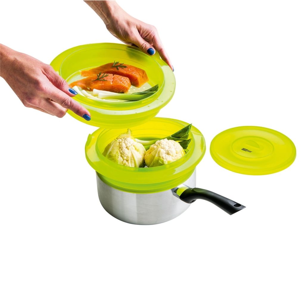 Dampfgarer Einsatz für Standard-Kasserollen von 16 bis 20 cm Durchmesser