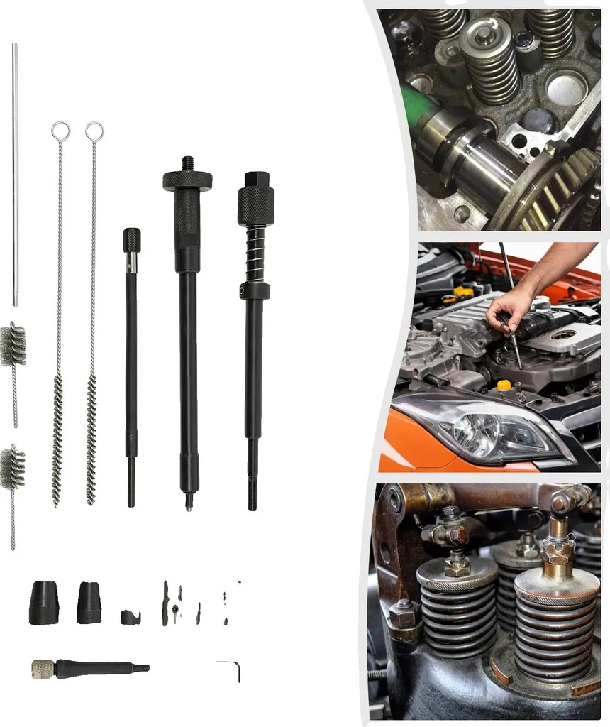 Kit de nettoyage injecteurs en acier au carbone avec mallette 39cm