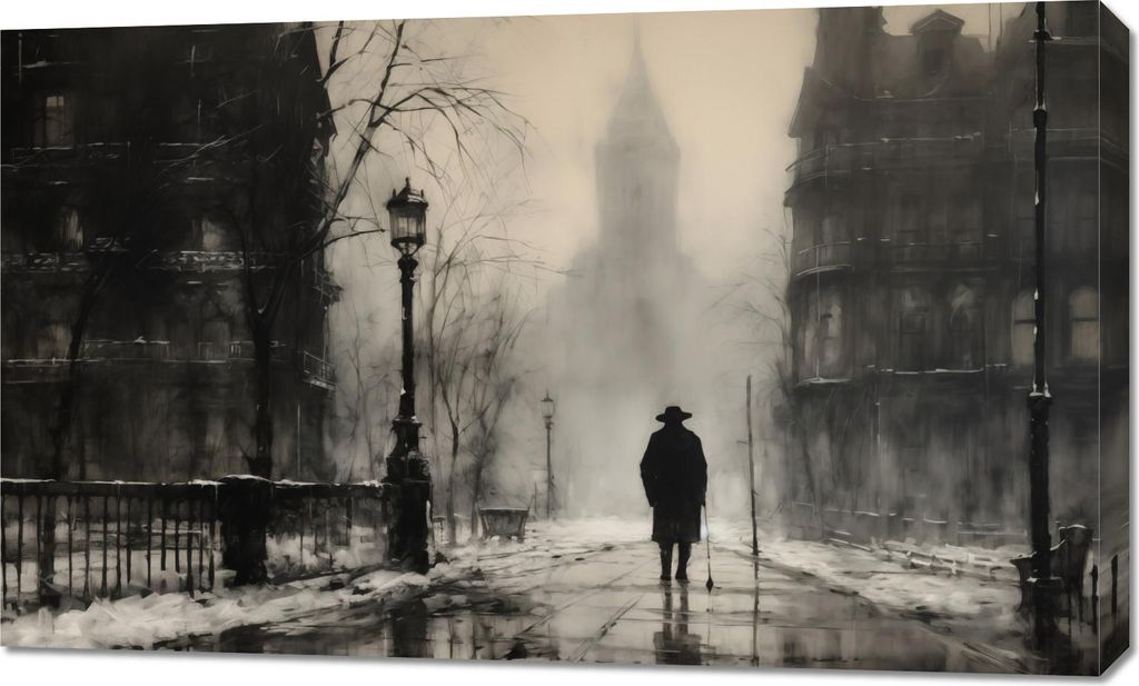 Bild 100x60 cm Nebel über London
