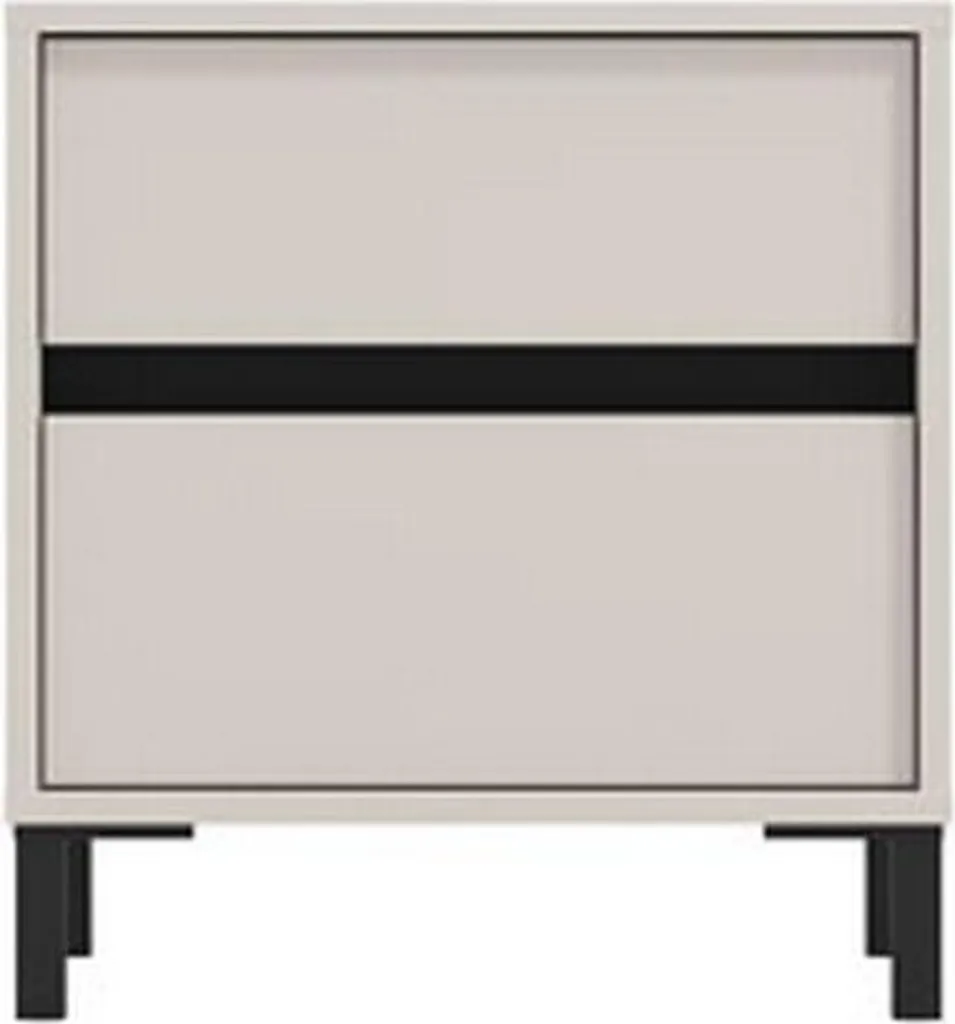 Table de Chevet Blanche avec Étagère Combatte pour Suite Parentale - 8