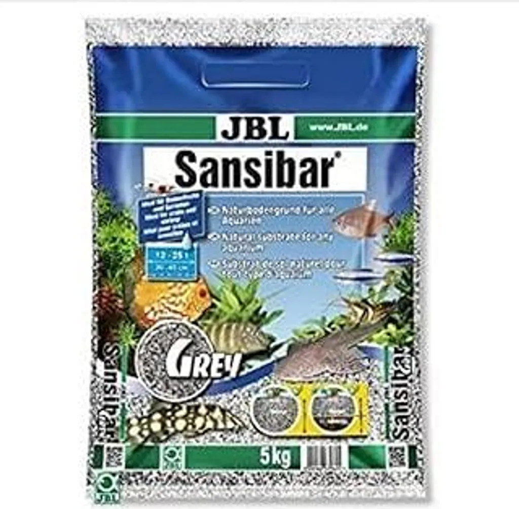 JBL Sansibar Grey Sabbia Acquario 5kg 67062 Granulometria Fine